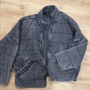 Gray Quilted Jacket